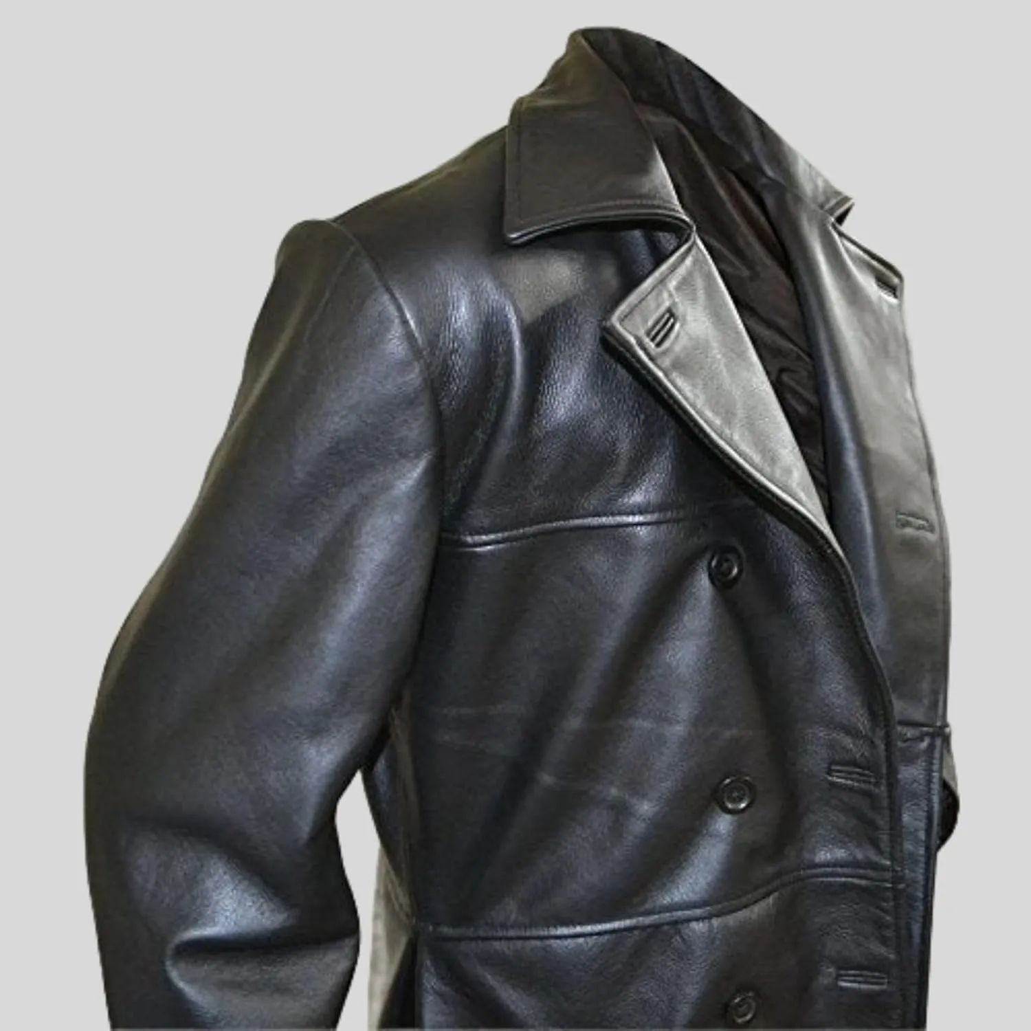 Men's Lee Brandon Movie The Crow Draven Eric Black Leather Trench Coat - Man Steampunk Halloween Costume