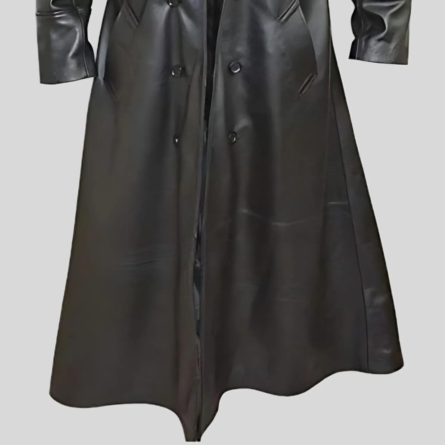Men's Lee Brandon Movie The Crow Draven Eric Black Leather Trench Coat - Man Steampunk Halloween Costume