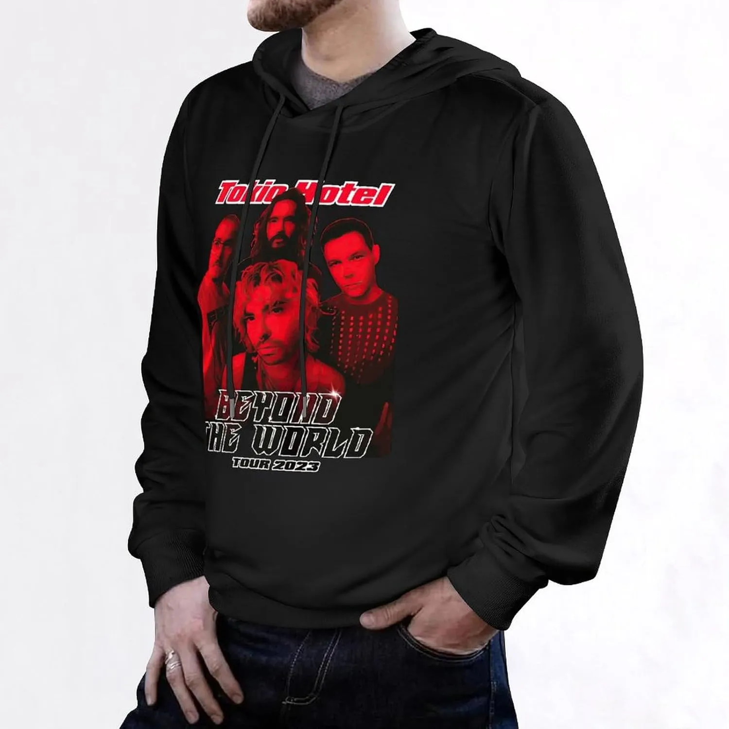 Mens Long Sleeve Pullover Hoodies Top Thick Hooded Sweater Outfits