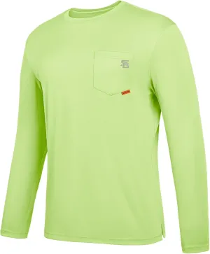 Men's Rash Guard Shirts UPF 50  Moisture Wicking Long Sleeve Chest Pocket Quick Dry Lightweight