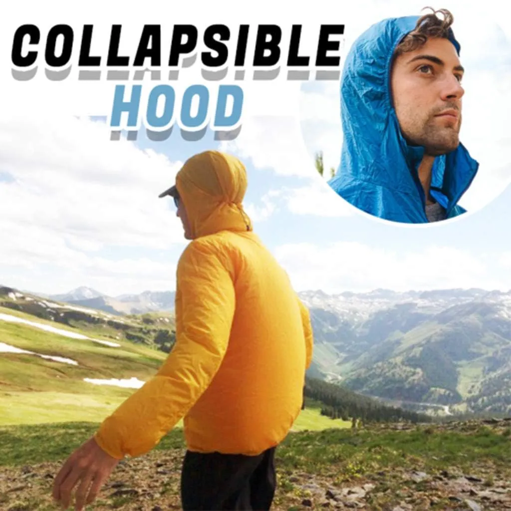 Mens Windproof Waterproof Jacket, Casual Lightweight Mountain Sport Jacket for Men Hooded Windbreaker Raincoat