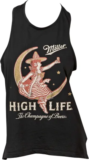 Miller High Life Girl in The Moon Women's Tank Top
