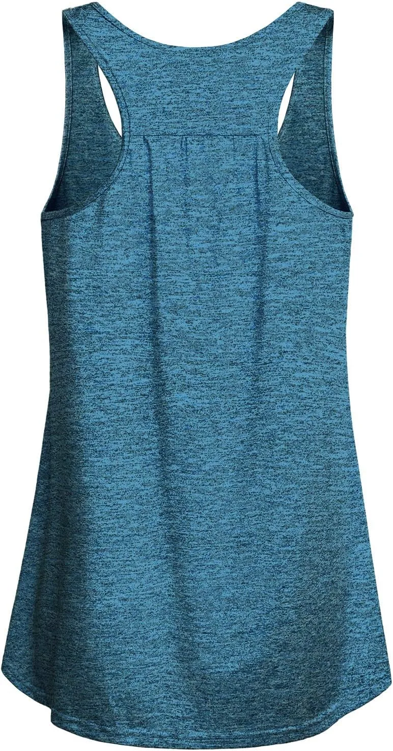 Miusey Womens Sleeveless Loose Fit Yoga Workout Racerback Tank Top