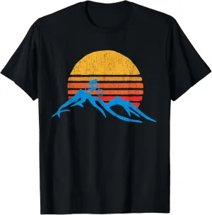 Mountain Bike Vintage Sunset Design Graphic T-Shirt