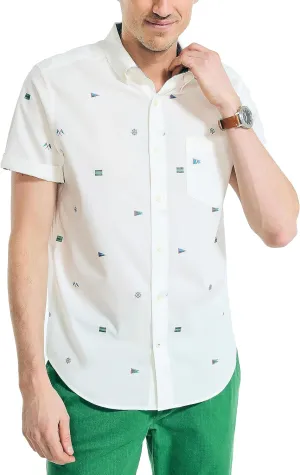 Nautica Men's Sustainably Crafted Printed Short-Sleeve Shirt