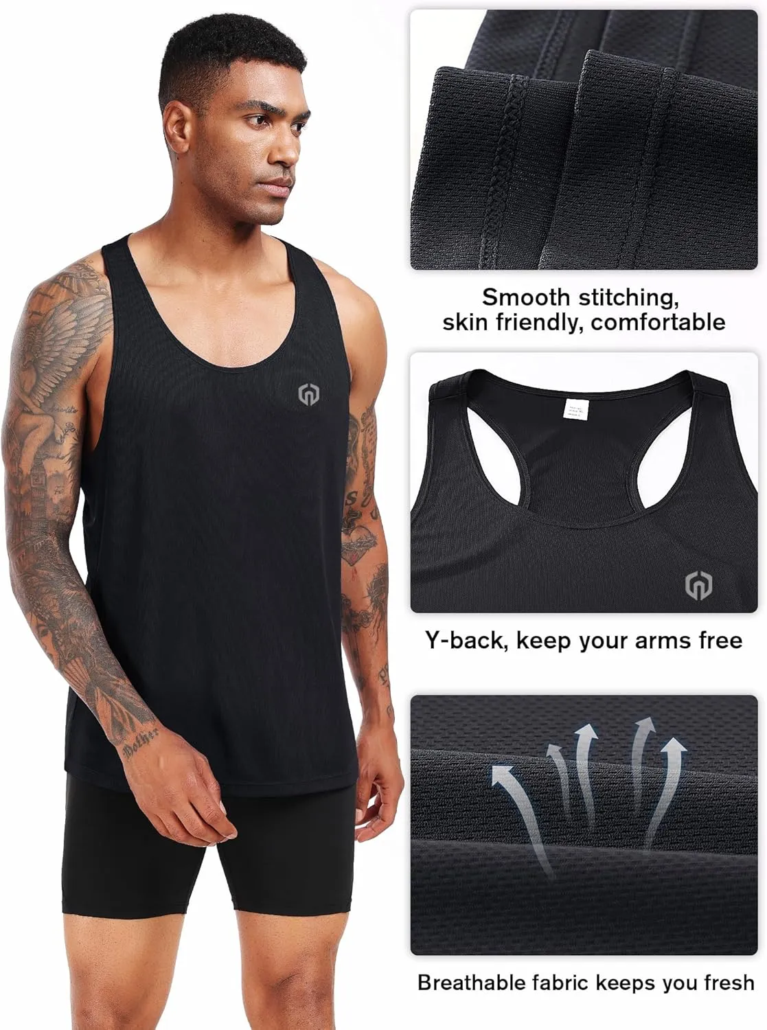 NELEUS Men's Workout Running Tank Top Sleeveless Gym Athletic Shirts