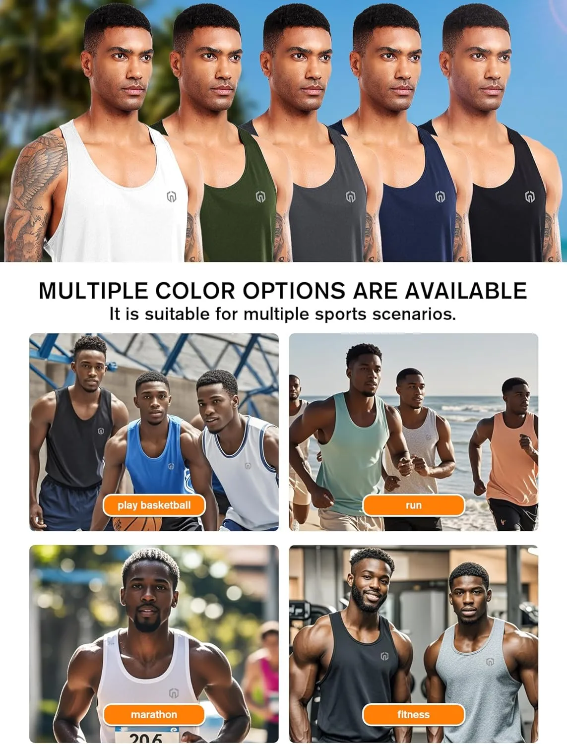 NELEUS Men's Workout Running Tank Top Sleeveless Gym Athletic Shirts
