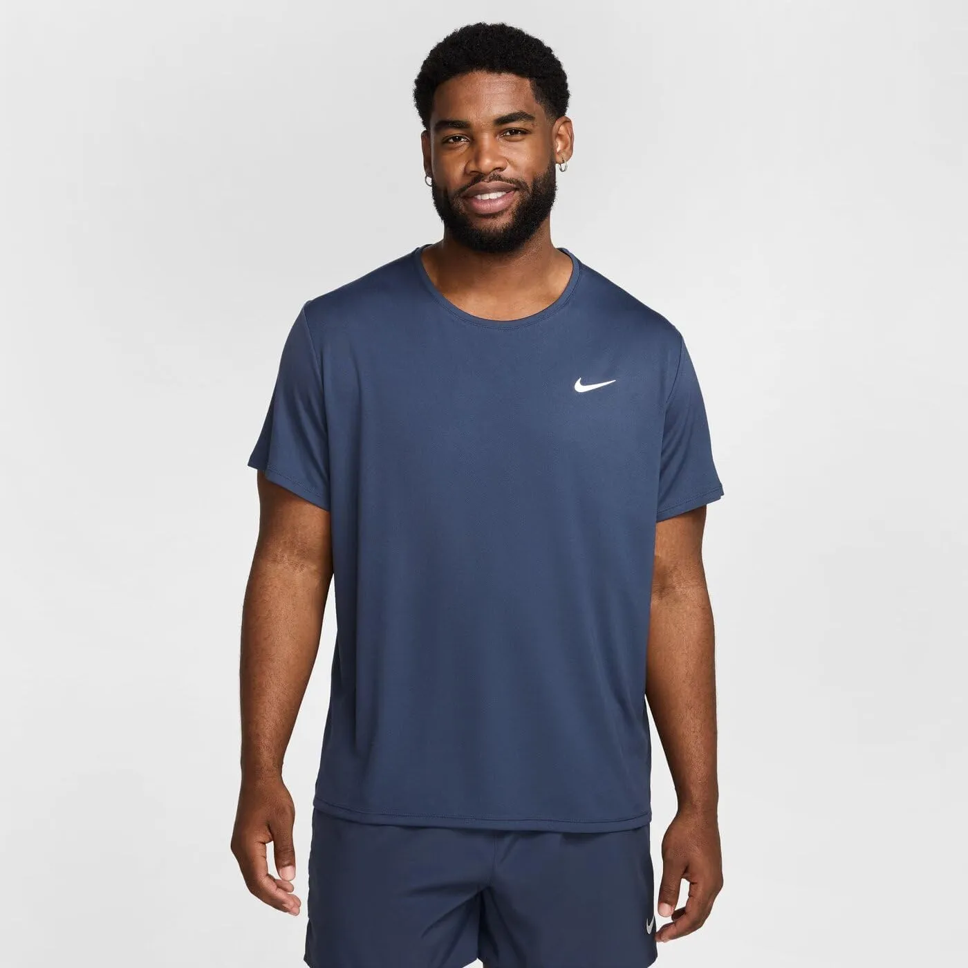 Nike Men's Miler Dri-fit Uv Short-Sleeve Running Top