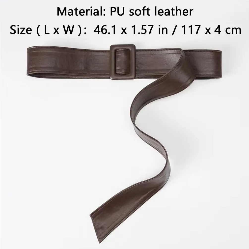 One Set of Leather Trench Coat Belt and Sleeve Band Replacement for Leather Jacket Midi Coat Steampunk Overcoat