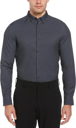 Perry Ellis Men's Motion Tall Slim Fit Quick Dry Check Shirt