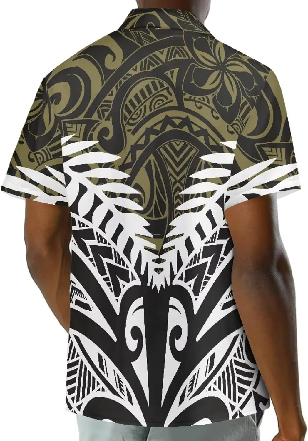 Polynesian Couple Set Tirbal Tattoo Tapa Hawaii Shirt Puletasi Samoa Dresses for Women Matching Outfits Couples