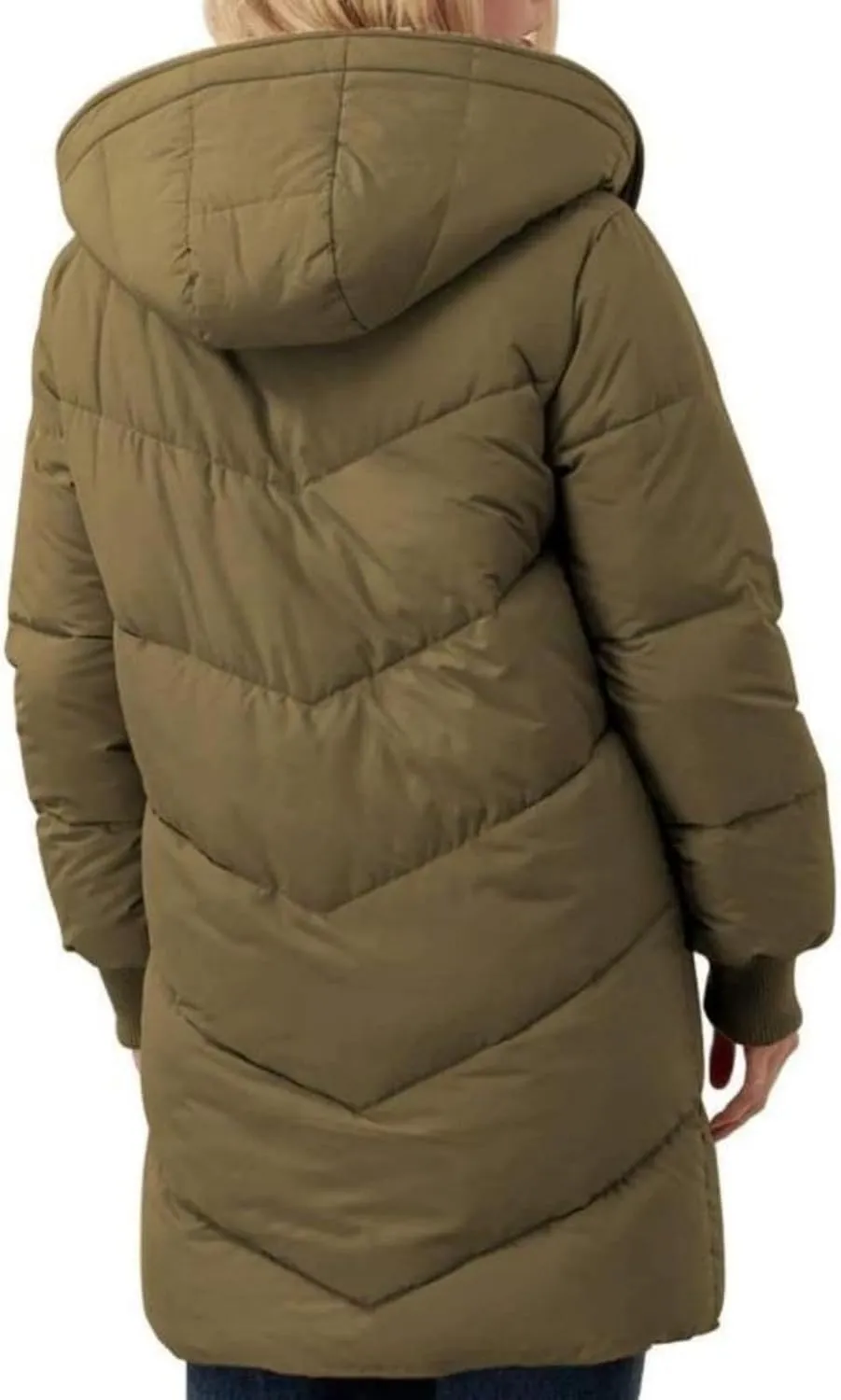 Puffer Coat Women Women's Winter Thickened Down Jacket Warm Long Down Jacket with Hood Hooded Cotton Jacket