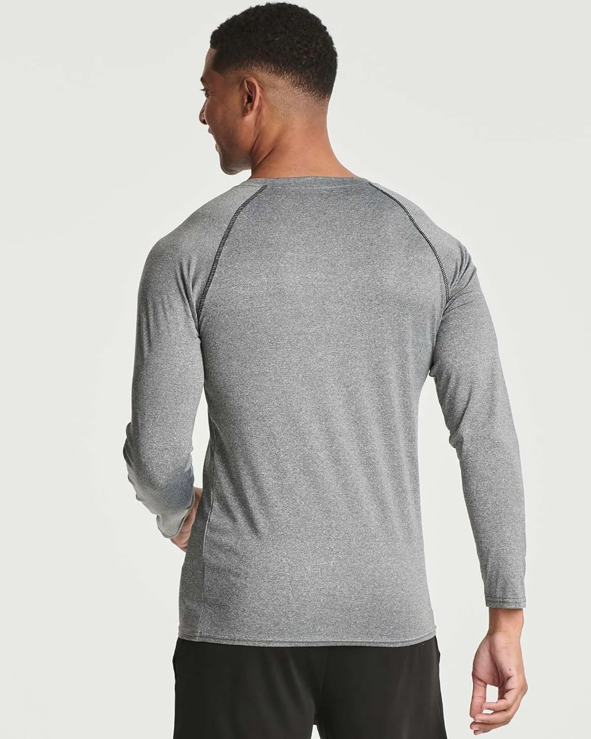 Real Essentials 4 Pack: Men's Compression Long-Sleeve T-Shirt Athletic Cold Weather Baselayer (Available in Big & Tall)