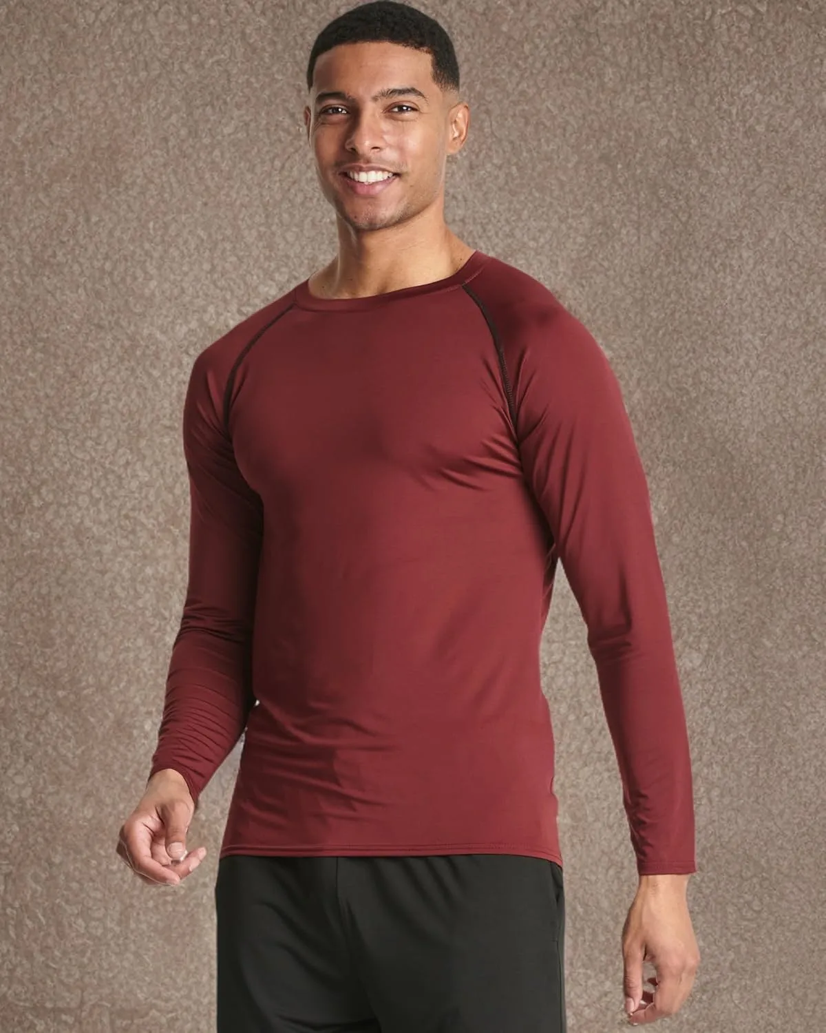 Real Essentials 4 Pack: Men's Compression Long-Sleeve T-Shirt Athletic Cold Weather Baselayer (Available in Big & Tall)