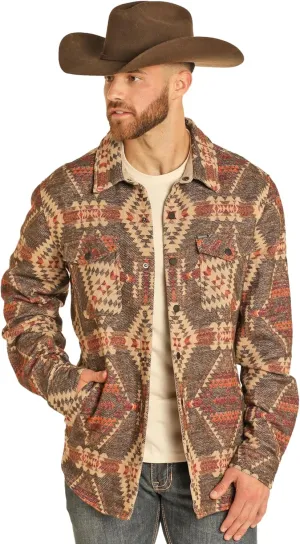 Rock & Roll Denim Men's Aztec Jacquard Shirt Jacket