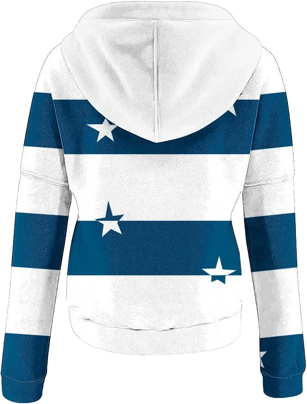 Ruziyoog Hoodie for Women Striped Color Block Button Down Sweatshirt Casual Long Sleeve Drawstring Oversize Pullover
