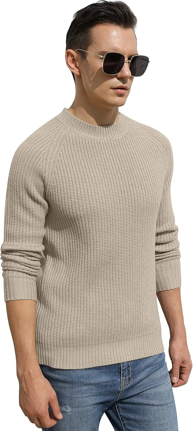 Sailwind Men's Crewneck Casual Sweater Structured Knit Soft Casual Pullover