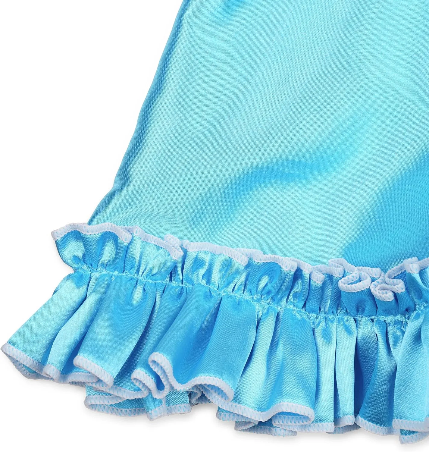 Satini Lingerie Satin Sissy Rolled Hem Edge Frilly Cami Top