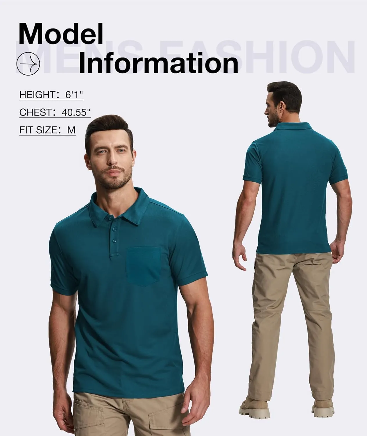 SCODI 7 Pack Polo Shirts for Men with Pocket Moisture Wicking Golf Polo Shirt Short Sleeve Outdoor Work Tactical Tshirt