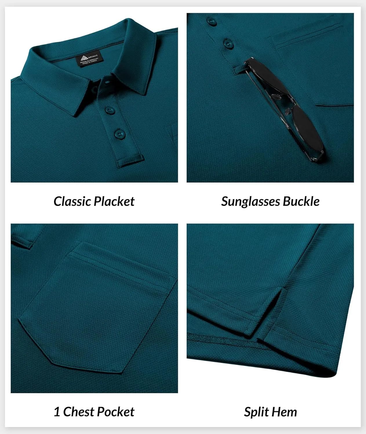 SCODI 7 Pack Polo Shirts for Men with Pocket Moisture Wicking Golf Polo Shirt Short Sleeve Outdoor Work Tactical Tshirt