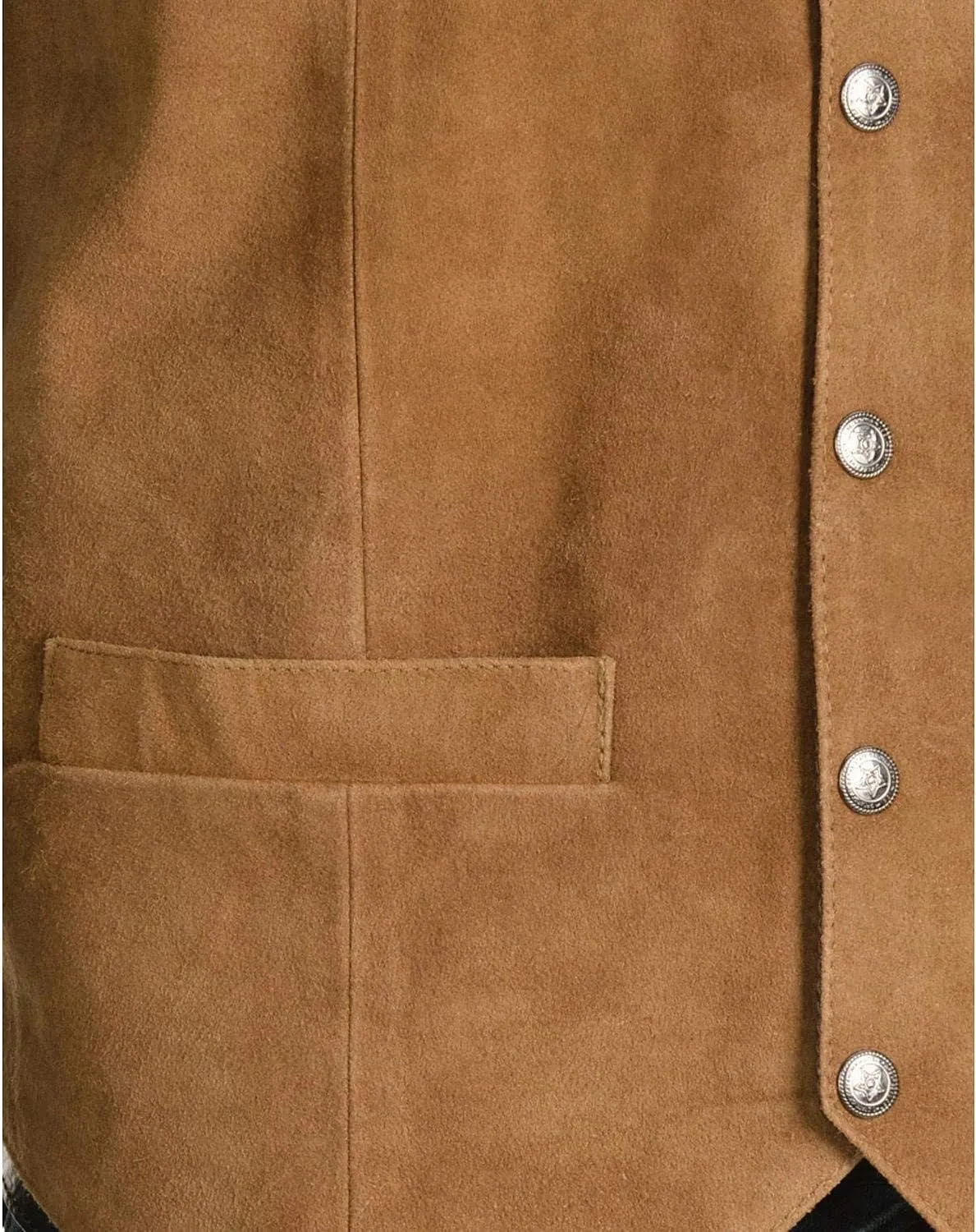 Scully Saddle Tan Soft Touch Lambskin Western All Leather Vest 507