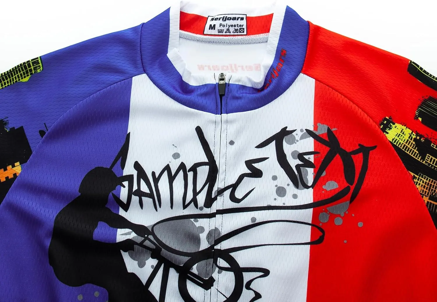 Serijoars Racing Cycling Jersey Men, Cycling Jersey Long Sleeve,Bike Jersey Full Zipper,Comfortable, Breathable and Quick-Dry