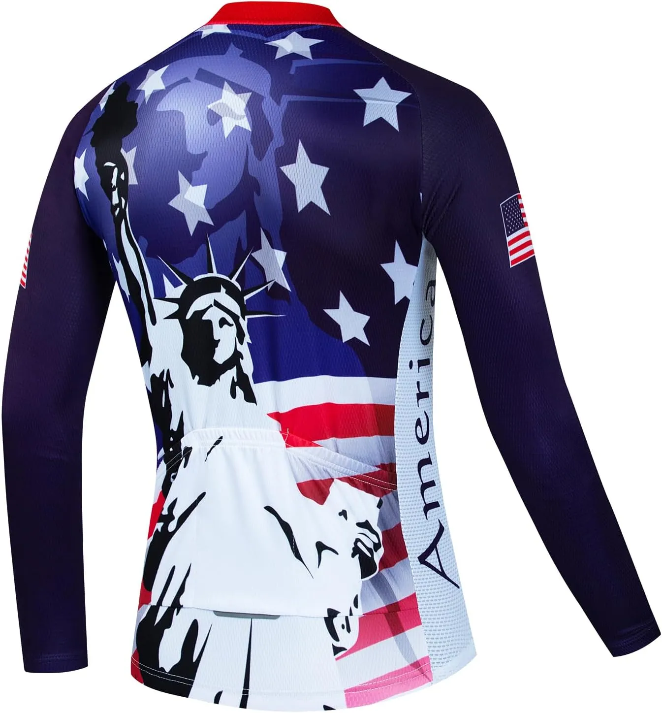 Serijoars Racing Cycling Jersey Men, Cycling Jersey Long Sleeve,Bike Jersey Full Zipper,Comfortable, Breathable and Quick-Dry