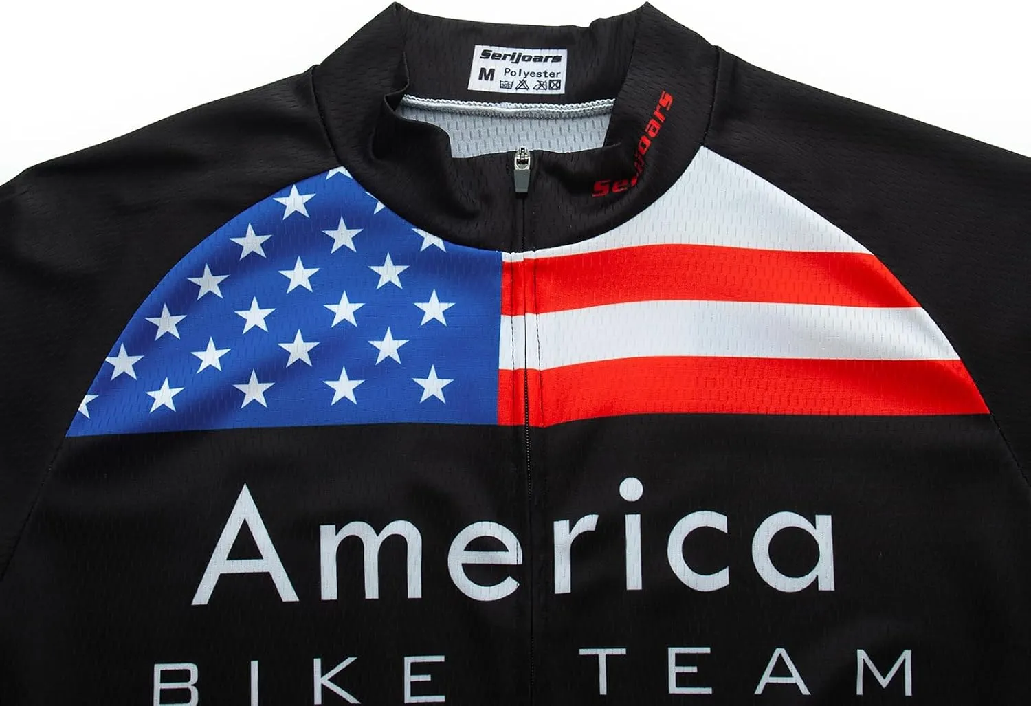 Serijoars Racing Cycling Jersey Men, Cycling Jersey Long Sleeve,Bike Jersey Full Zipper,Comfortable, Breathable and Quick-Dry