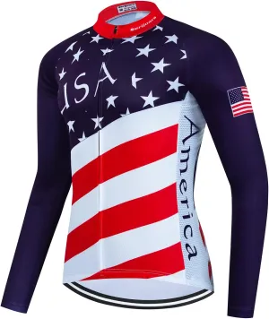 Serijoars Racing Cycling Jersey Men, Cycling Jersey Long Sleeve,Bike Jersey Full Zipper,Comfortable, Breathable and Quick-Dry