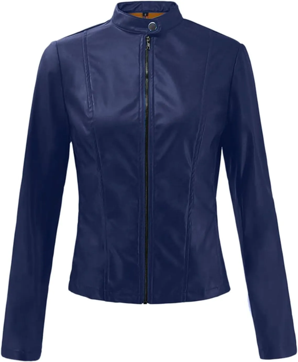 SERYU Leather Jacket for Women Zip Leather Motorcycle Jacket Plus Size Faux Leather Tops Lightweight Short Coat