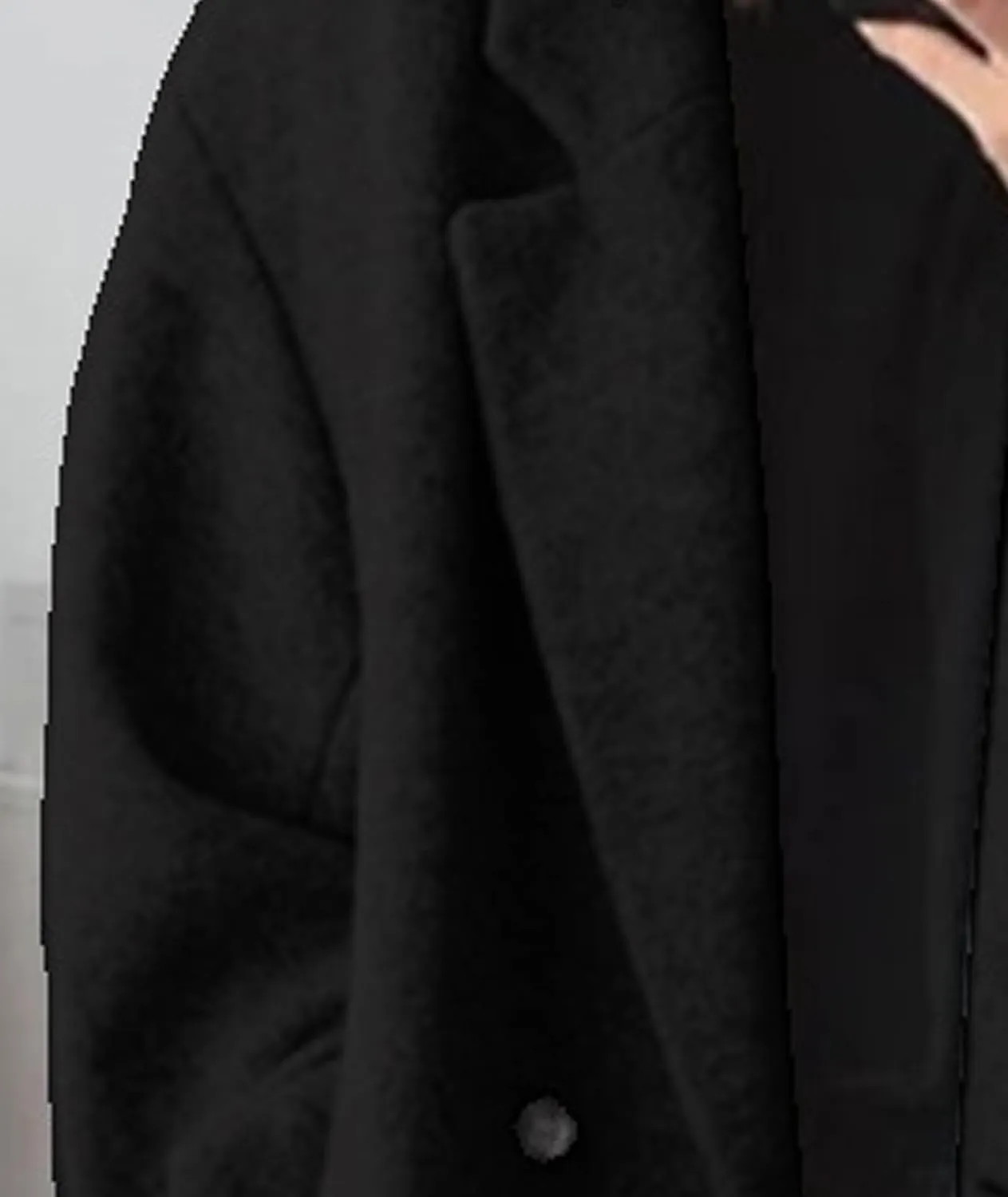 Sexyshine Women's Winter Double Breasted Pea Coat Long Sleeve Notch Lapel Long Trench Coat Warm Wool Blend Jackets