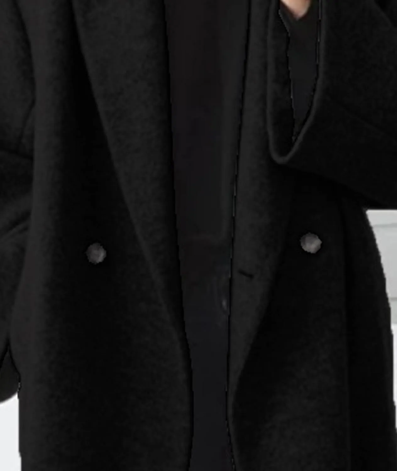 Sexyshine Women's Winter Double Breasted Pea Coat Long Sleeve Notch Lapel Long Trench Coat Warm Wool Blend Jackets