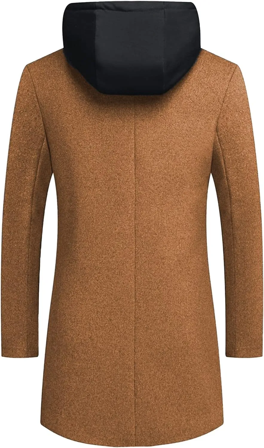 SOMTHRON Mens Trench Coat Winter Wool Blend jacket Overcoat long Top Coat Warm Pea Coat