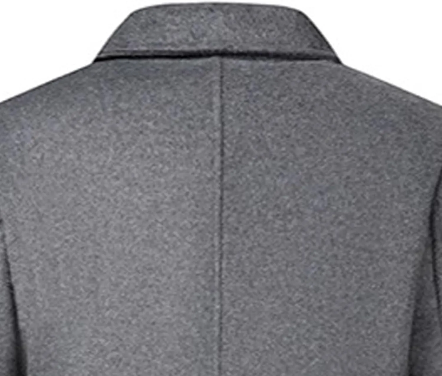 SOMTHRON Men's Wool Blend Pea Coat Notched Collar Double Breasted Overcoat Winter Warm Long Trench Coat