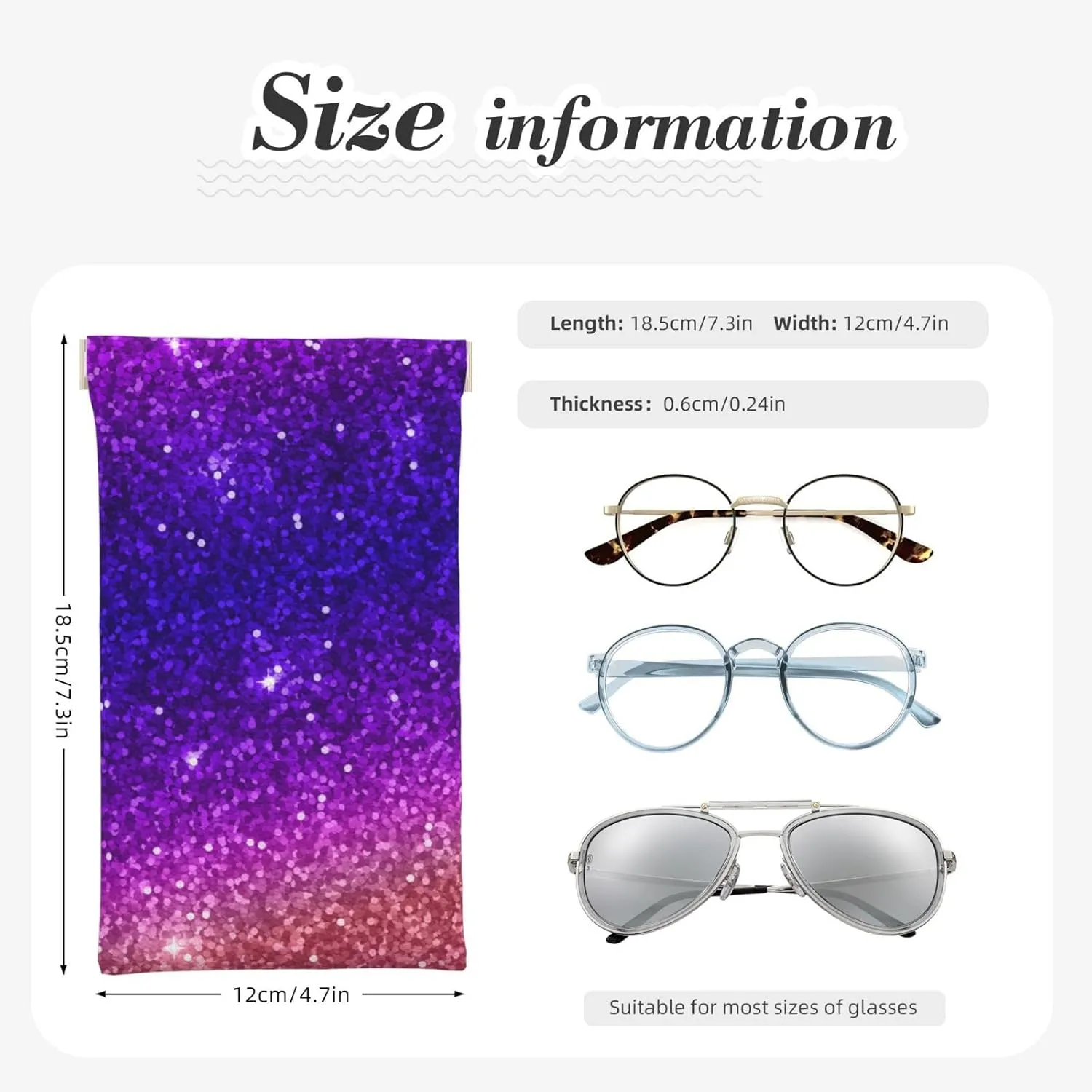Squeeze Top Sunglass Case Soft Leather Eyeglass Case Portable Sunglasses Pouch