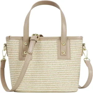 Summer Hobo Purse Women's Straw Top Handle Handwoven Crochet Crossbody Shoulder