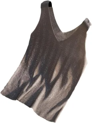 Summer V-Neck Women's Slim Fit Polyester Vest Top Camisole