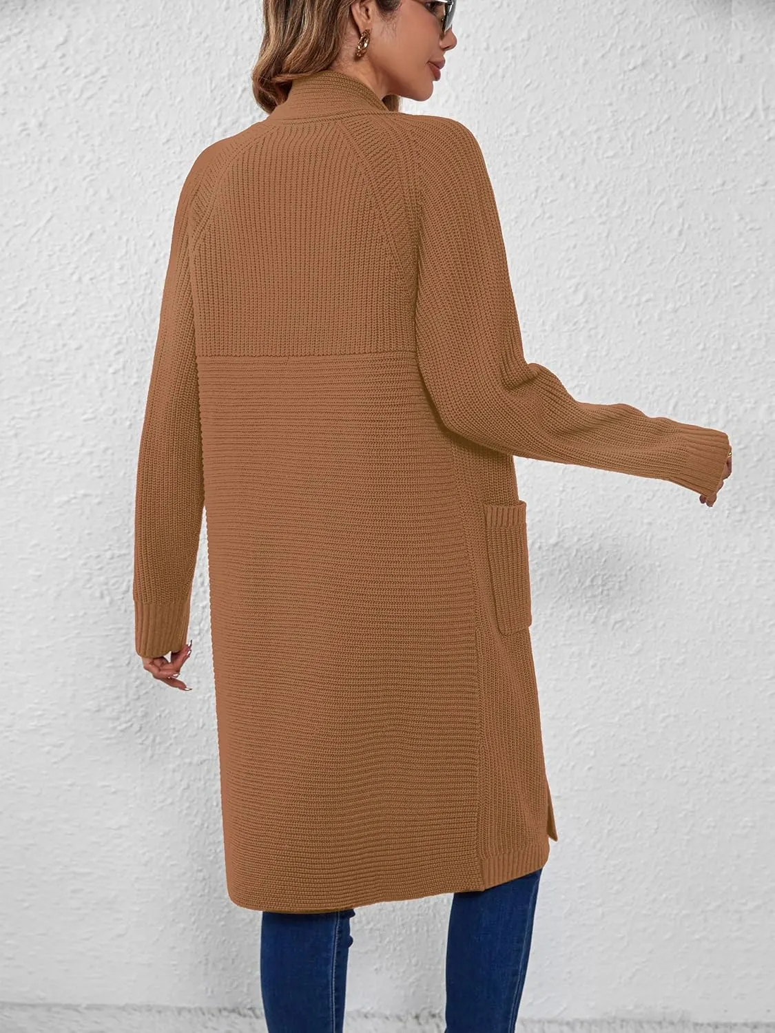SuperPrity Cardigan Sweaters for Women Fashion 2024 Casual Open Front Knit Coat Long Sleeve Coatigan Jackets Fall Outwear