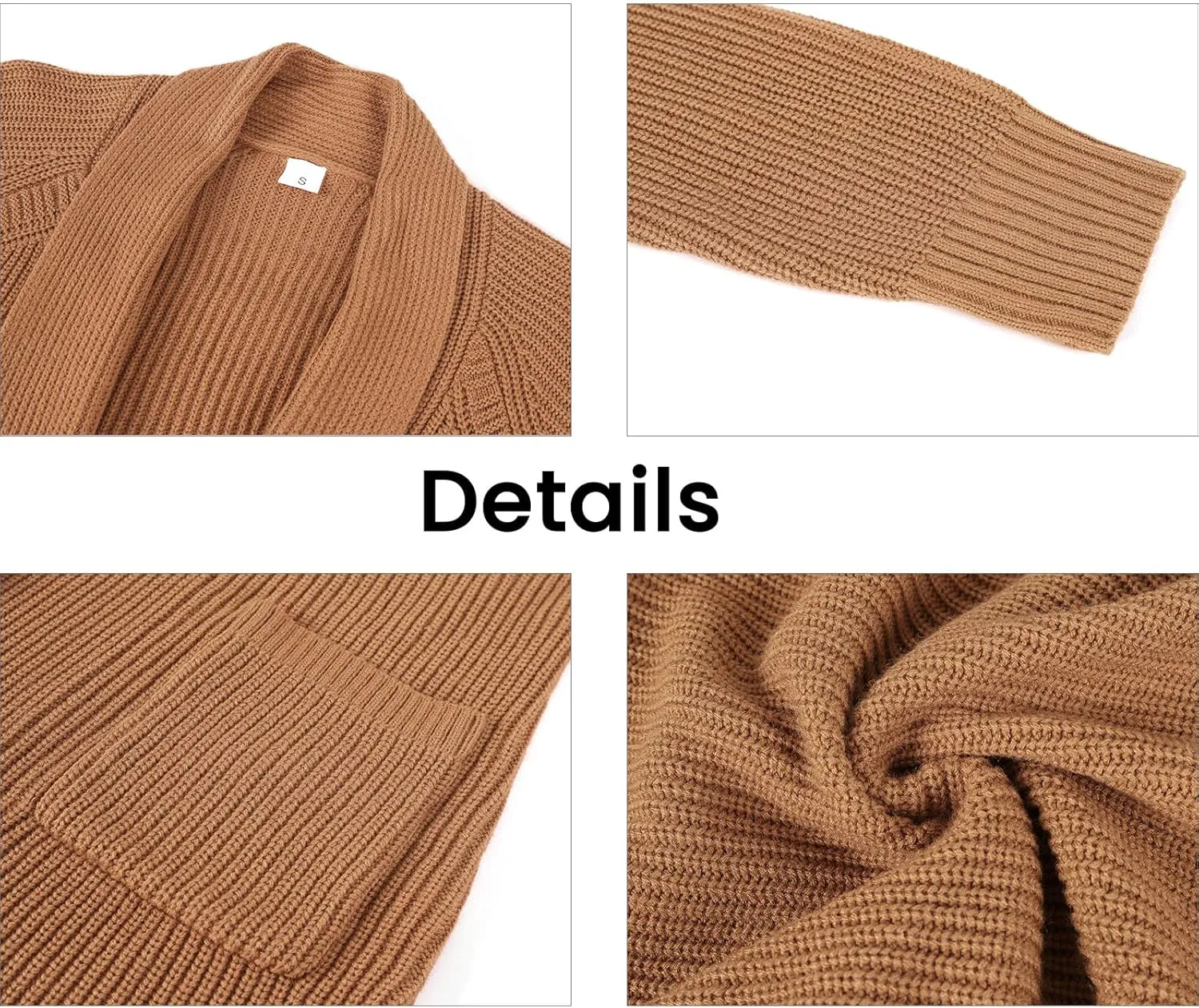 SuperPrity Cardigan Sweaters for Women Fashion 2024 Casual Open Front Knit Coat Long Sleeve Coatigan Jackets Fall Outwear
