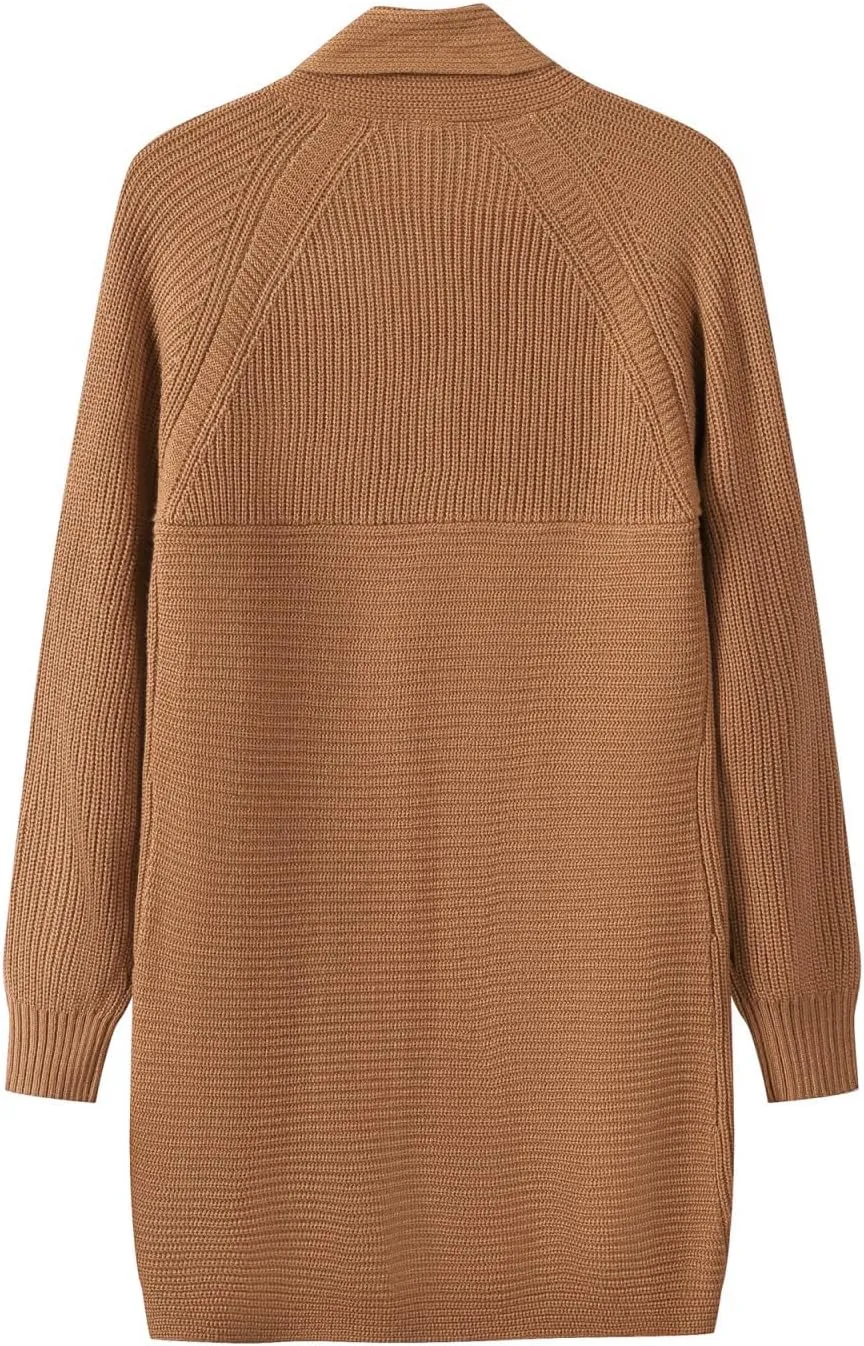 SuperPrity Cardigan Sweaters for Women Fashion 2024 Casual Open Front Knit Coat Long Sleeve Coatigan Jackets Fall Outwear