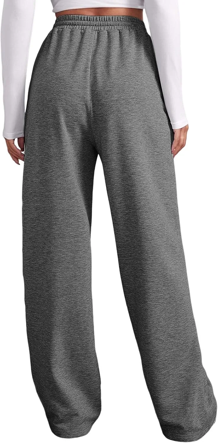 Sweatpants for Women Short Fleece Drawstring Casual Yoga Pants with Pockets Cargo Pants for Women Casual
