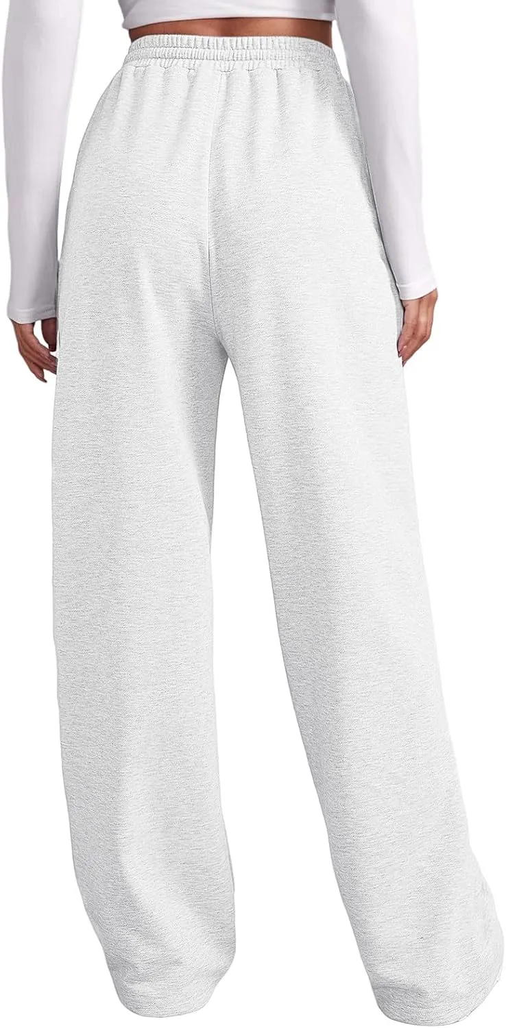 Sweatpants for Women Short Fleece Drawstring Casual Yoga Pants with Pockets Cargo Pants for Women Casual