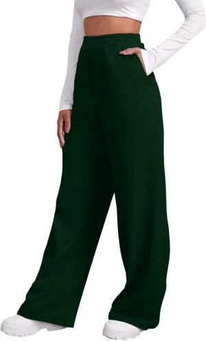 Sweatpants for Women Short Fleece Drawstring Casual Yoga Pants with Pockets Cargo Pants for Women Casual