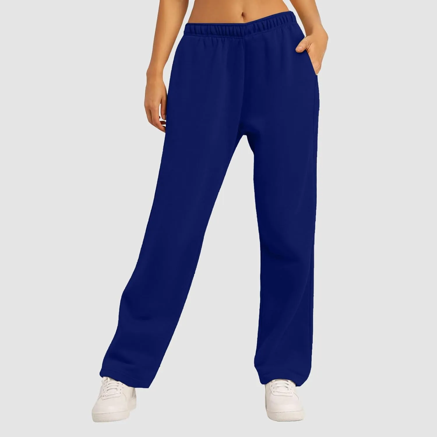 Sweatpants for Women Short Fleece Drawstring Casual Yoga Pants with Pockets Cargo Pants for Women Casual