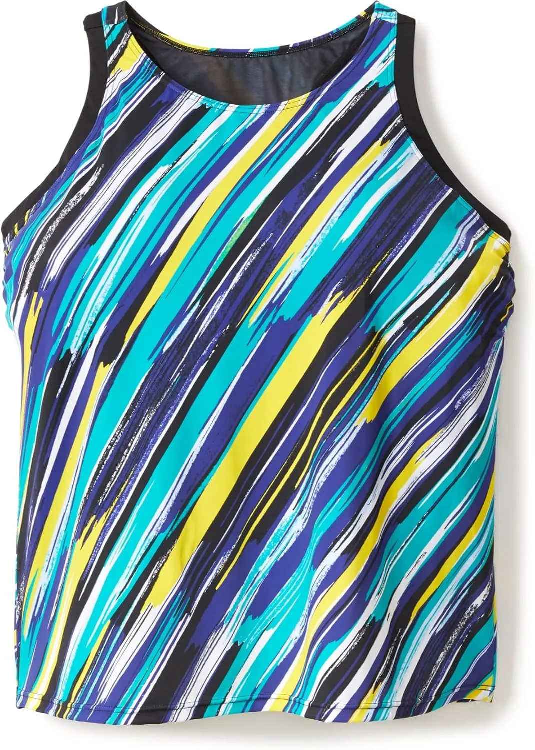 Swim 365 Women's Plus Size Longer-Length Racerback Tankini Top