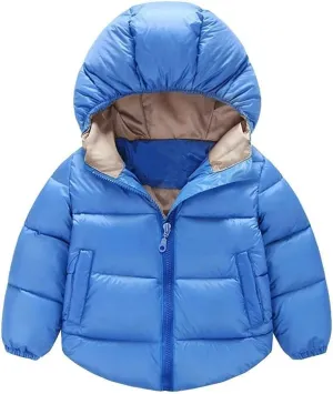Toddler Baby Boys Girls Outerwear Cotton-Padded Hooded Coats Winter Jacket
