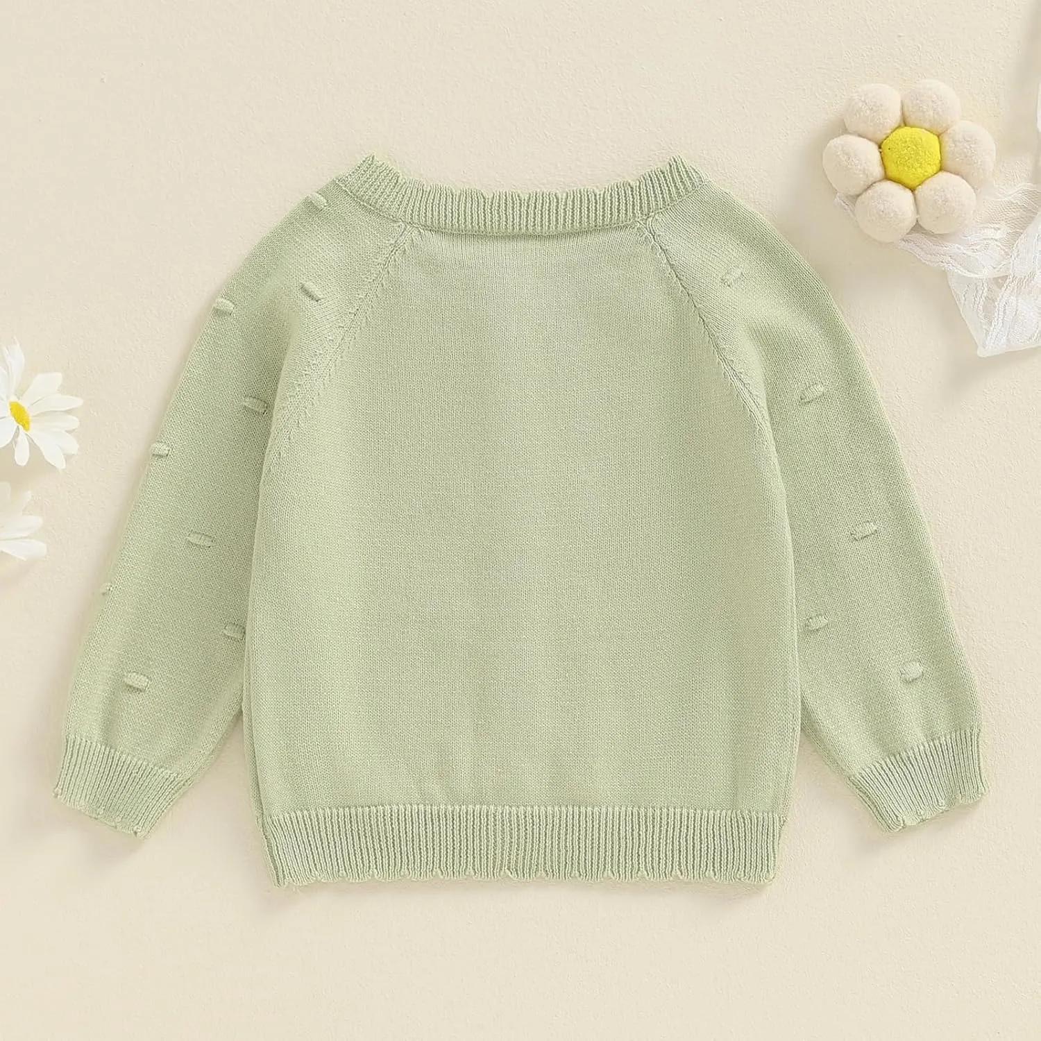 Toddler Baby Girl Sweater Floral Cardigan Knit Long Sleeve Coat Cute Fall Winter Outfits Clothes Infant Newborn