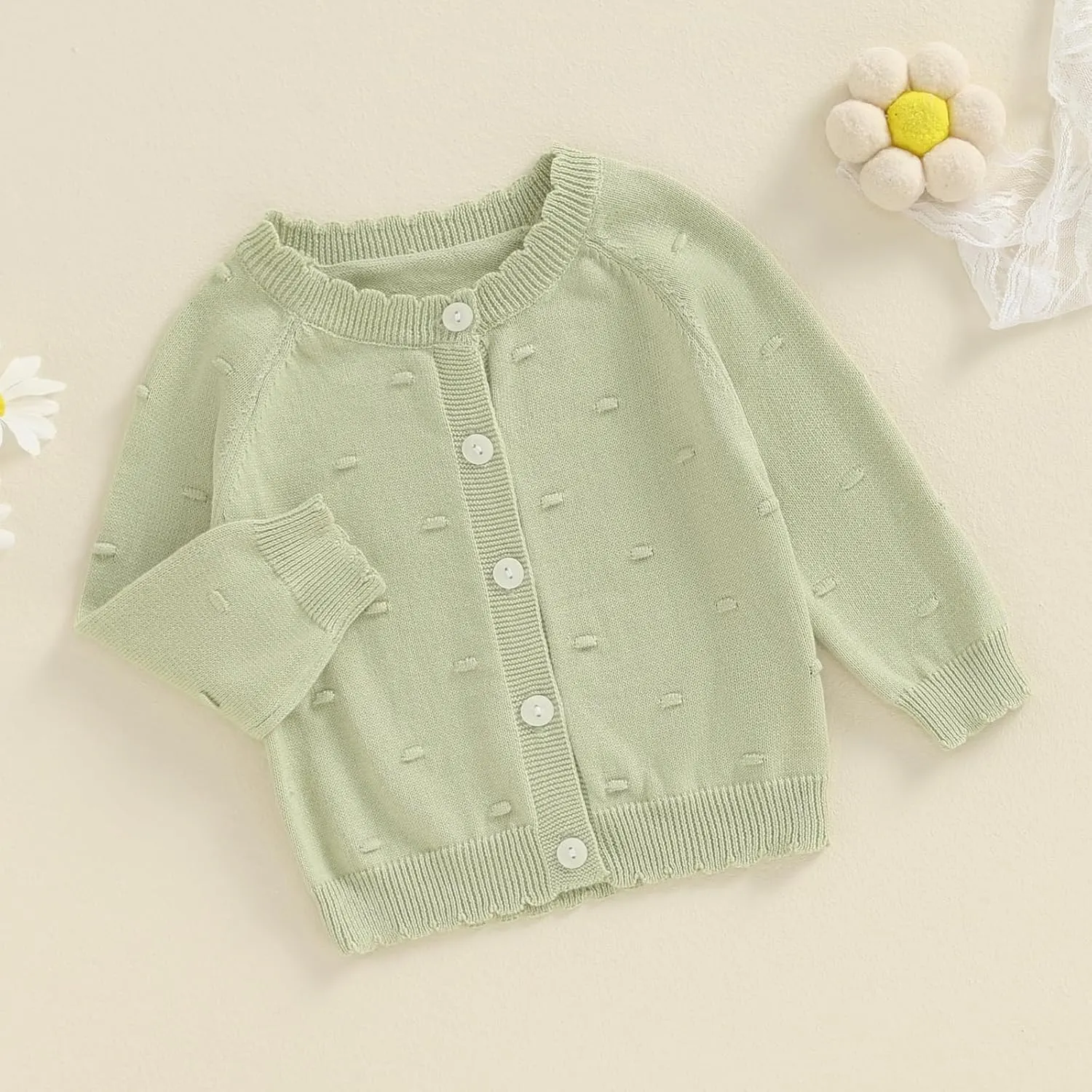 Toddler Baby Girl Sweater Floral Cardigan Knit Long Sleeve Coat Cute Fall Winter Outfits Clothes Infant Newborn