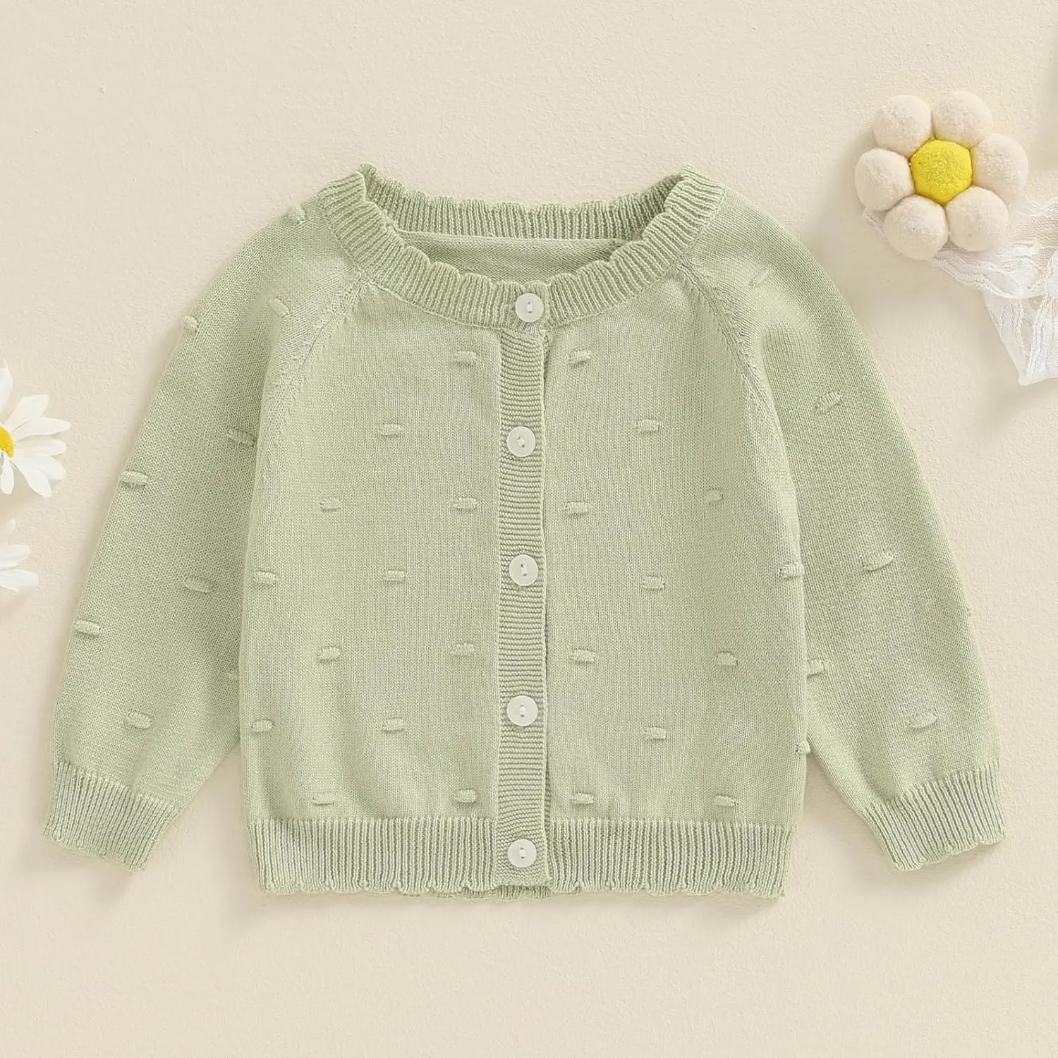Toddler Baby Girl Sweater Floral Cardigan Knit Long Sleeve Coat Cute Fall Winter Outfits Clothes Infant Newborn