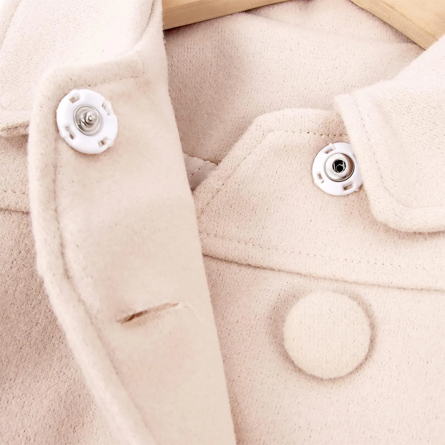 Toddler Baby Girl Winter Coat Dress Coat Warm Jacket Long Sleeve Button Trench Coat Kids Peacoat Outwear Clothes
